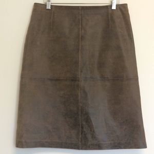 Nafnaf Brown leather skirt